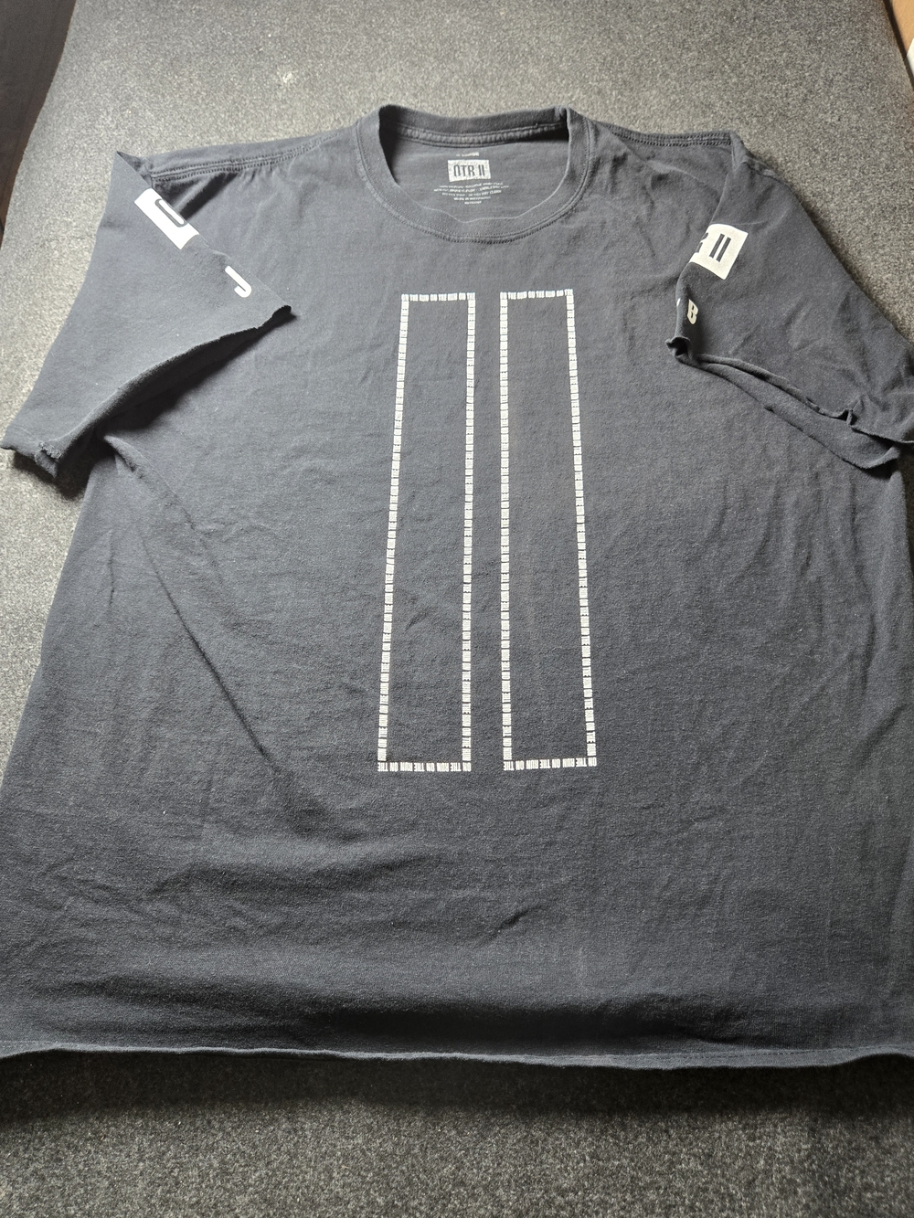 Men's Black Graphic Crew Neck T‑Shirt